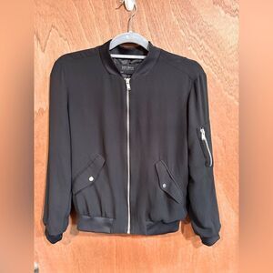 Zara Basic Black‎ Zip up jacket size XS
